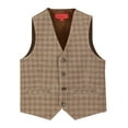 thumbnail image 1 of Gioberti Boy's Tweed Plaid Formal Suit Vest, 1 of 3