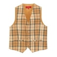thumbnail image 1 of Gioberti Boy's Tweed Plaid Formal Suit Vest, 1 of 4
