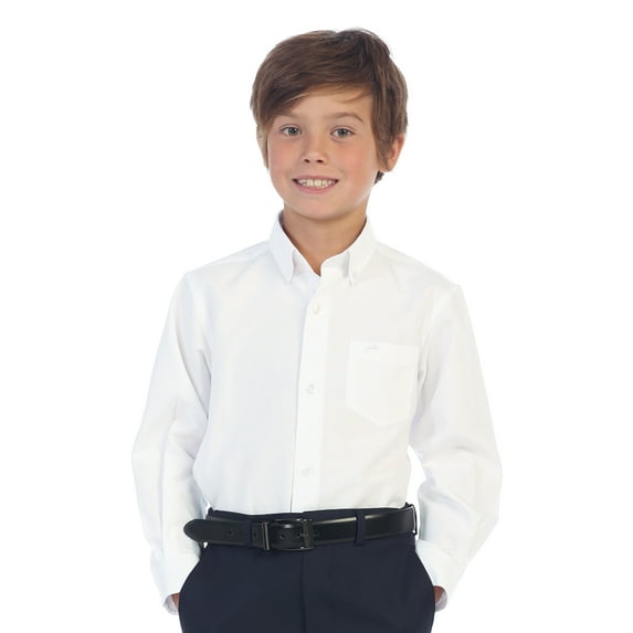 Gioberti Boy's Oxford Long Sleeve Dress Shirt