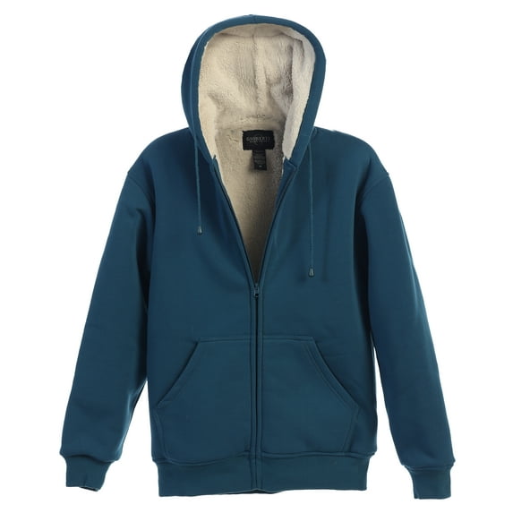 Gioberti Men Heavyweight Sherpa Lined Fleece Hoodie Jacket