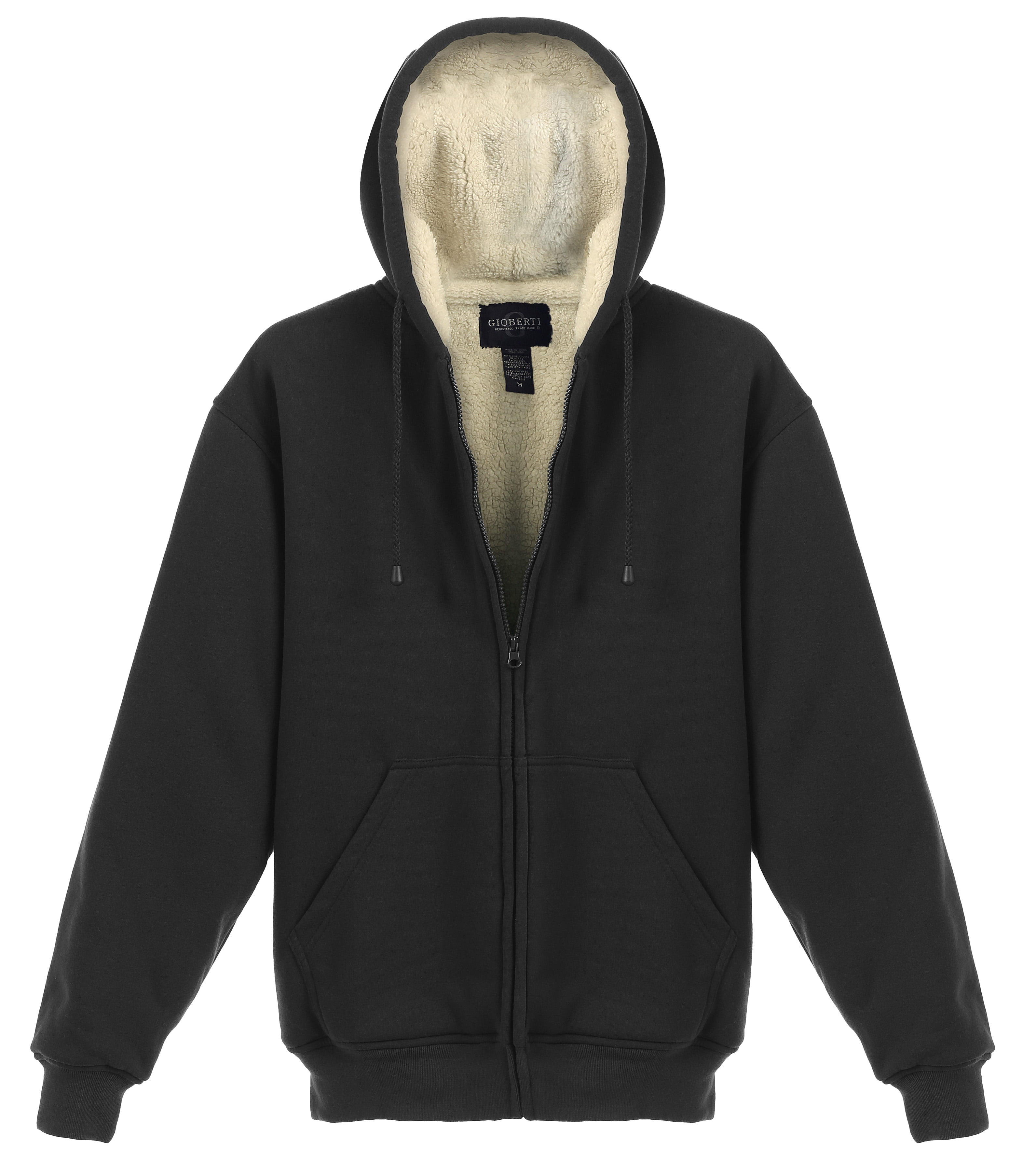 Gioberti Men Heavyweight Sherpa Lined Fleece Hoodie Jacket Walmart