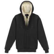 Gioberti Mens Soft Heavyweight Sherpa Lined Fleece Hoodie Jacket
