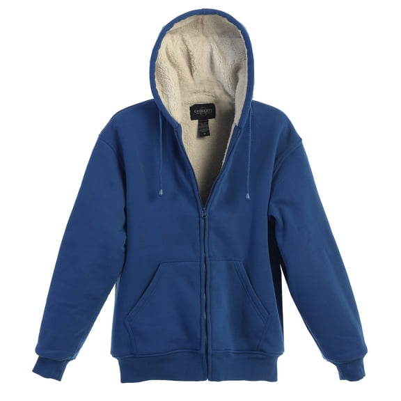 Gioberti Men's Soft Heavyweight Sherpa Lined Fleece Hoodie Jacket