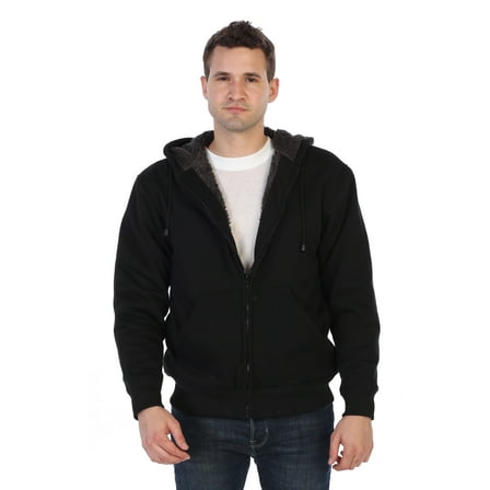 Gioberti Men's Soft Heavyweight Sherpa Lined Fleece Hoodie Jacket