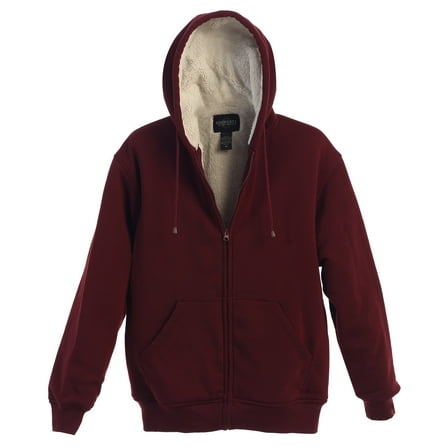 Gioberti Men's Soft Heavyweight Sherpa Lined Fleece Hoodie Jacket