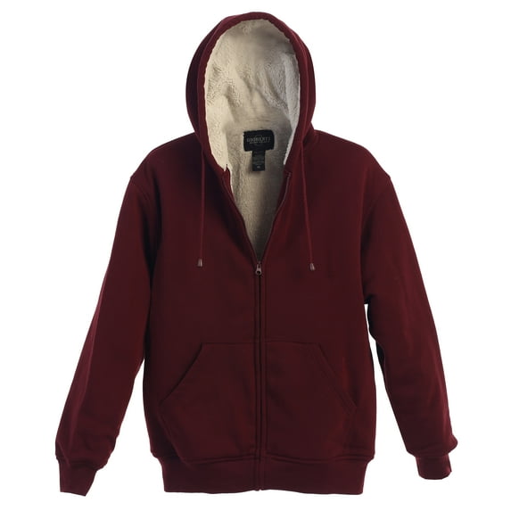 Gioberti Men's Soft Heavyweight Sherpa Lined Fleece Hoodie Jacket