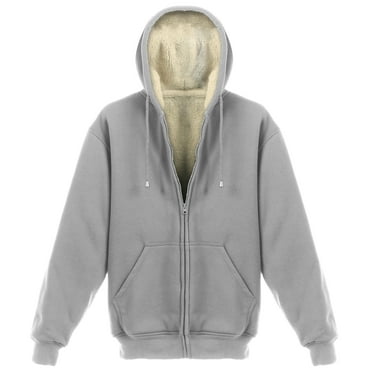 Gioberti Men's Soft Heavyweight Sherpa Lined Fleece Hoodie Jacket