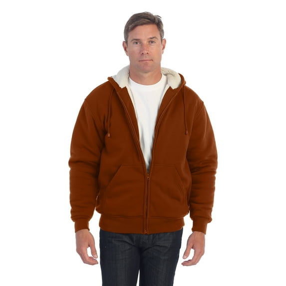 Gioberti Men's Soft Heavyweight Sherpa Lined Fleece Hoodie Jacket