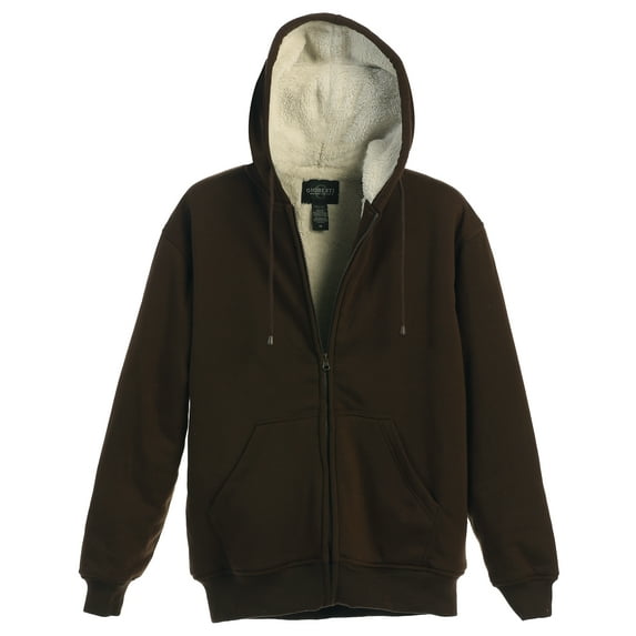 Gioberti Men Heavyweight Sherpa Lined Fleece Hoodie Jacket
