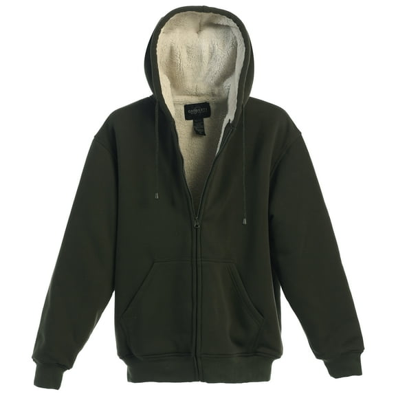 Gioberti Men's Soft Heavyweight Sherpa Lined Fleece Hoodie Jacket
