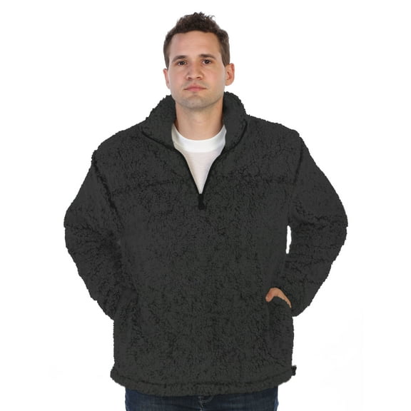Gioberti Men and Women Super Soft Sherpa 1/4 Zip Pullover Sweater