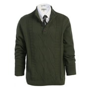 Gioberti Men's 100% Cotton Button Down Collar Knitted Pullover Sweater