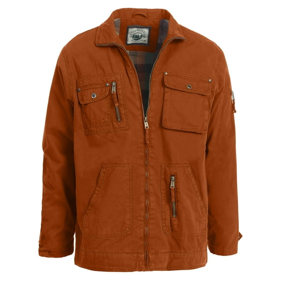 Gioberti Men's 100% Cotton Casual Outerwear Twill Multi Pocket Cargo Shirt Jacket