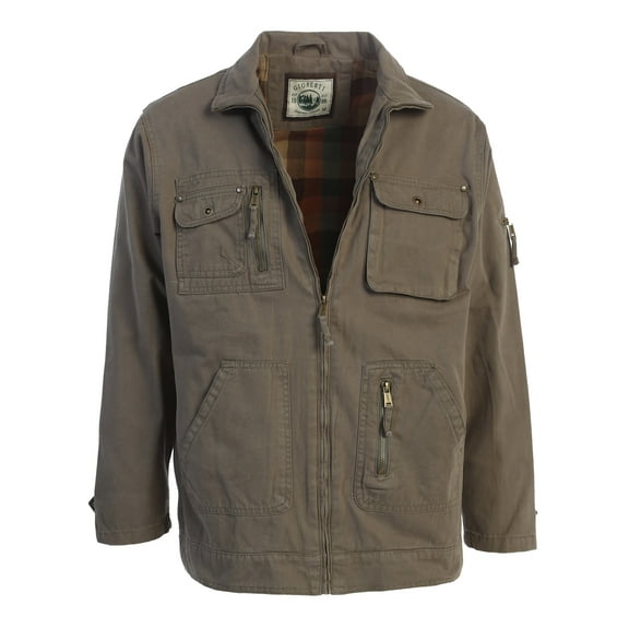 Gioberti Men's 100% Cotton Casual Outerwear Twill Multi Pocket Cargo Shirt Jacket