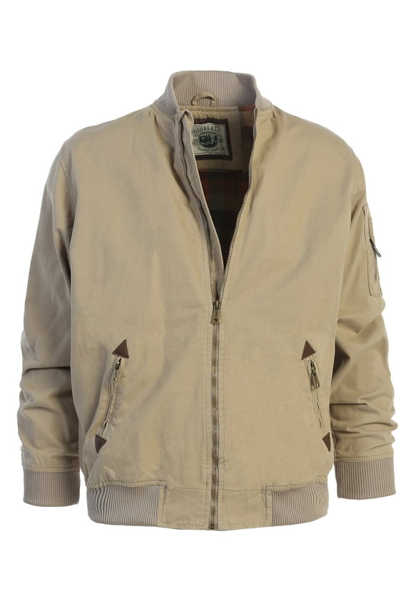 Men's 100% Cotton Sportwear Full Zipper Twill Bomber Jacket