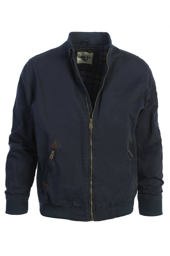 Men's 100% Cotton Sportwear Full Zipper Twill Bomber Jacket