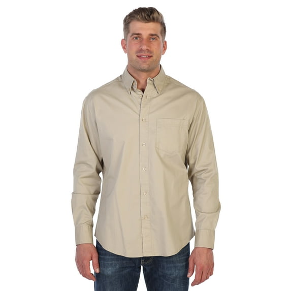 Gioberti Mens 100% Cotton Twill Oxford Shirt with Contrast