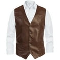 thumbnail image 1 of Gioberti Men's 5 Button Faux Leather Vest, 1 of 6
