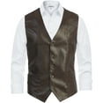 thumbnail image 1 of Gioberti Men's 5 Button Faux Leather Vest, 1 of 6