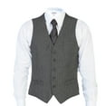 thumbnail image 1 of Gioberti Men's 5 Button Formal Wool Blend Tweed Pin Stripe Vest, 1 of 5