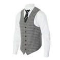 thumbnail image 1 of Gioberti Men's 6 Button Slim Fit Formal Herringbone Tweed Vest, 1 of 2