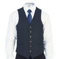 thumbnail image 1 of Gioberti Men's 6 Button Slim Fit Formal Herringbone Tweed Vest, 1 of 5