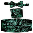 thumbnail image 1 of Gioberti Men's Adjustable Satin And Paisley Cummerbund Set With Formal Bow Tie and Pocket Square, 1 of 3