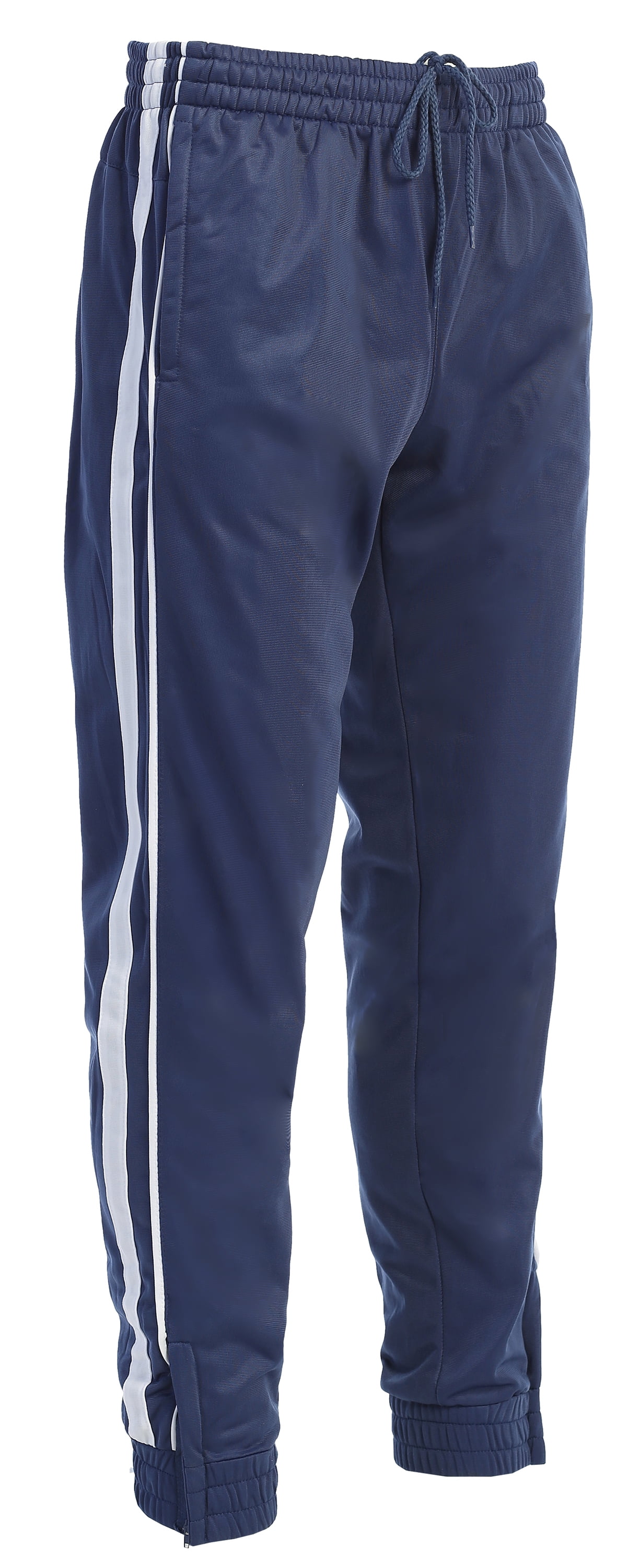 navy blue cuffed track pants