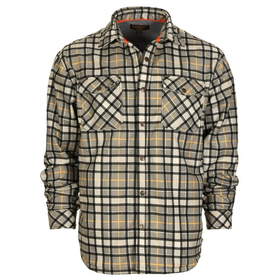 Gioberti Mens Checkered Flannel Jacket With Velvet Underlining