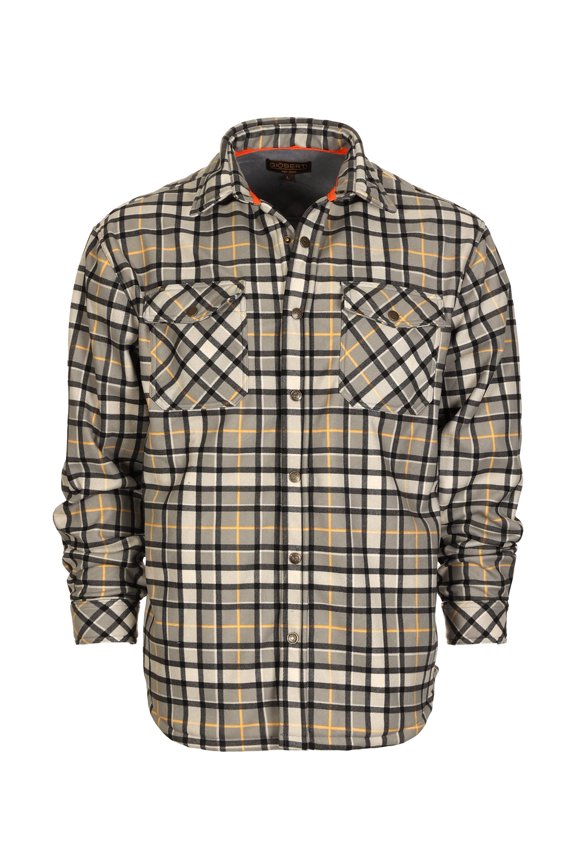 Mens Checkered Flannel Jacket With Velvet Underlining