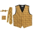thumbnail image 1 of Gioberti Men's Formal 4pc Paisley Vest Necktie Bowtie and Pocket Square, 1 of 6