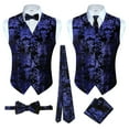 thumbnail image 1 of Gioberti Men's Formal 4pc Paisley Vest Necktie Bowtie and Pocket Square, 1 of 6