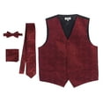 thumbnail image 1 of Gioberti Men's Formal 4pc Paisley Vest Necktie Bowtie and Pocket Square, 1 of 6