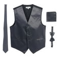 thumbnail image 1 of Gioberti Men's Formal 4pc Satin Vest Necktie Bowtie and Pocket Square, 1 of 4
