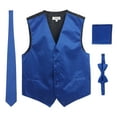 thumbnail image 1 of Gioberti Men's Formal 4pc Satin Vest Necktie Bowtie and Pocket Square, 1 of 4