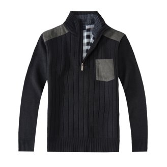 Port Authority Vertical Texture 1/4 Zip Pullover-3XL (Black/ Iron