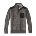 thumbnail image 1 of Gioberti Men's Half Zip Pullover Knitted Regular Fit Sweater with Soft Brushed Flannel Lining, 1 of 4