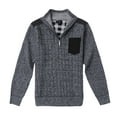 thumbnail image 1 of Gioberti Men's Half Zip Pullover Knitted Regular Fit Sweater with Soft Brushed Flannel Lining, 1 of 4