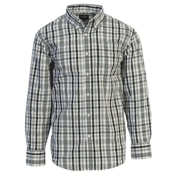 Gioberti Men's Long Sleeve Plaid Shirt