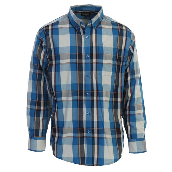 Gioberti Men's Long Sleeve Plaid Shirt