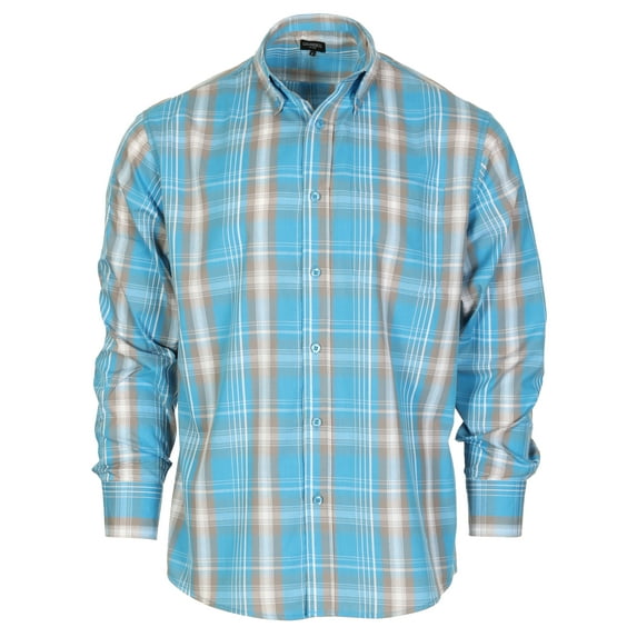 Gioberti Men's Long Sleeve Plaid Shirt