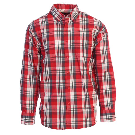 Gioberti Men's Long Sleeve Plaid Shirt