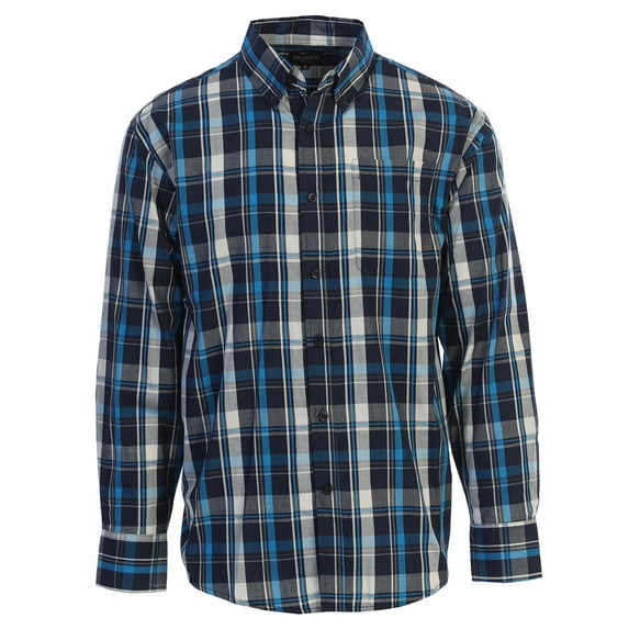 Gioberti Men's Long Sleeve Plaid Shirt