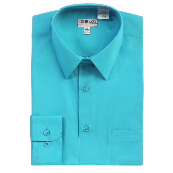 Gioberti Men's Long Sleeve Solid Dress Shirt