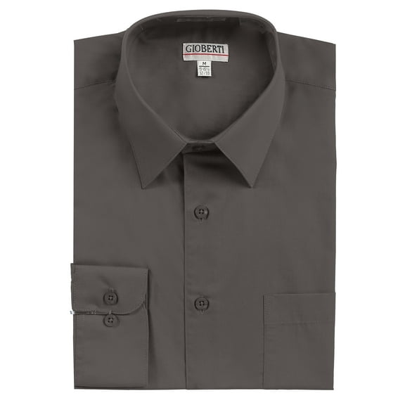 Gioberti Men's Long Sleeve Solid Dress Shirt
