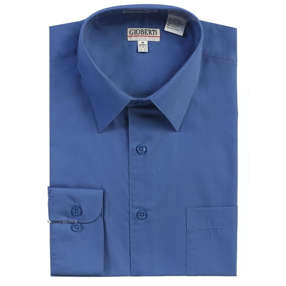 Gioberti Men's Long Sleeve Solid Dress Shirt