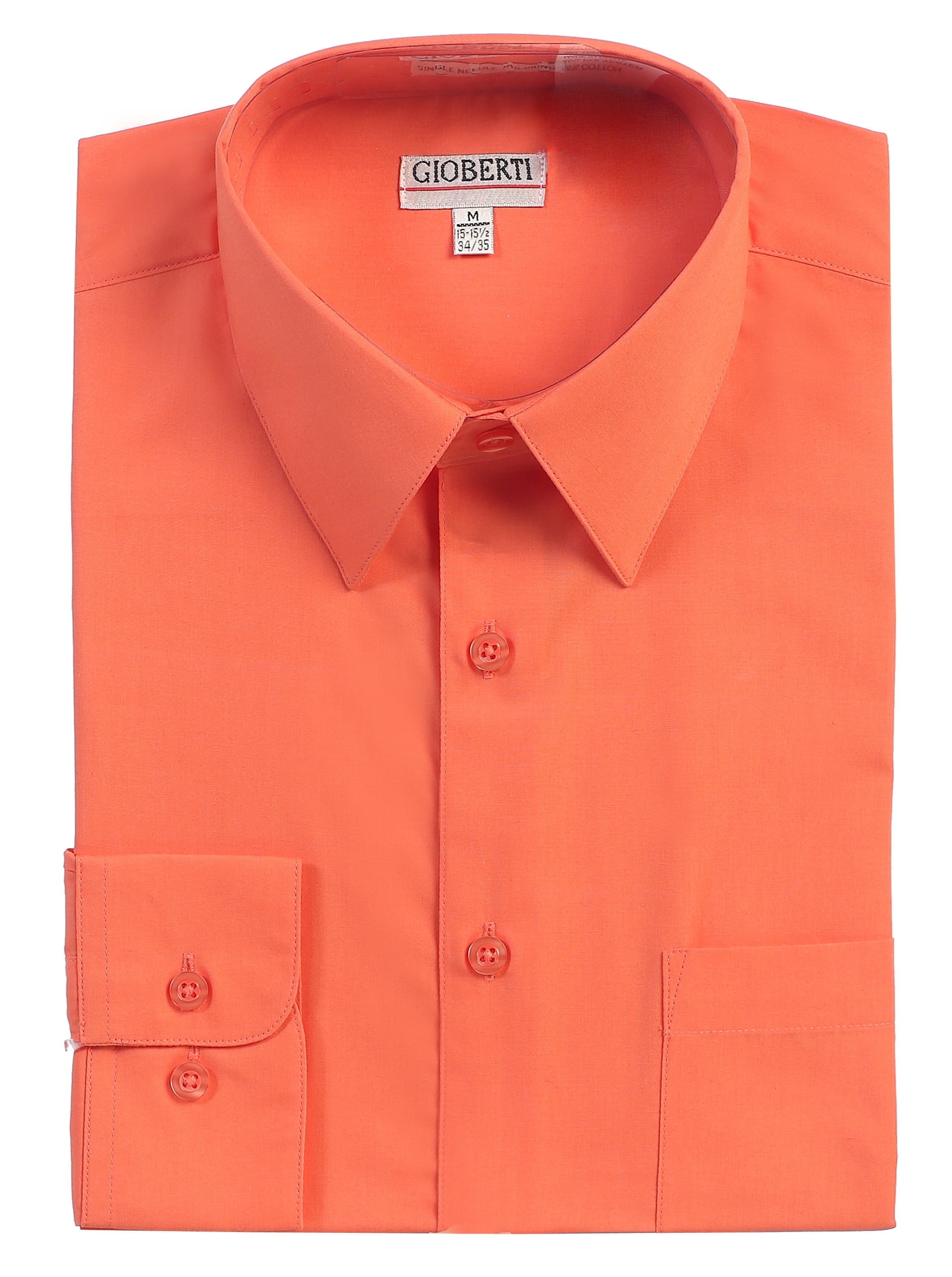 Gioberti Men's Long Sleeve Solid Dress Shirt - Walmart.com