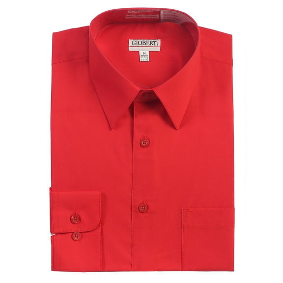 Gioberti Men's Long Sleeve Solid Dress Shirt
