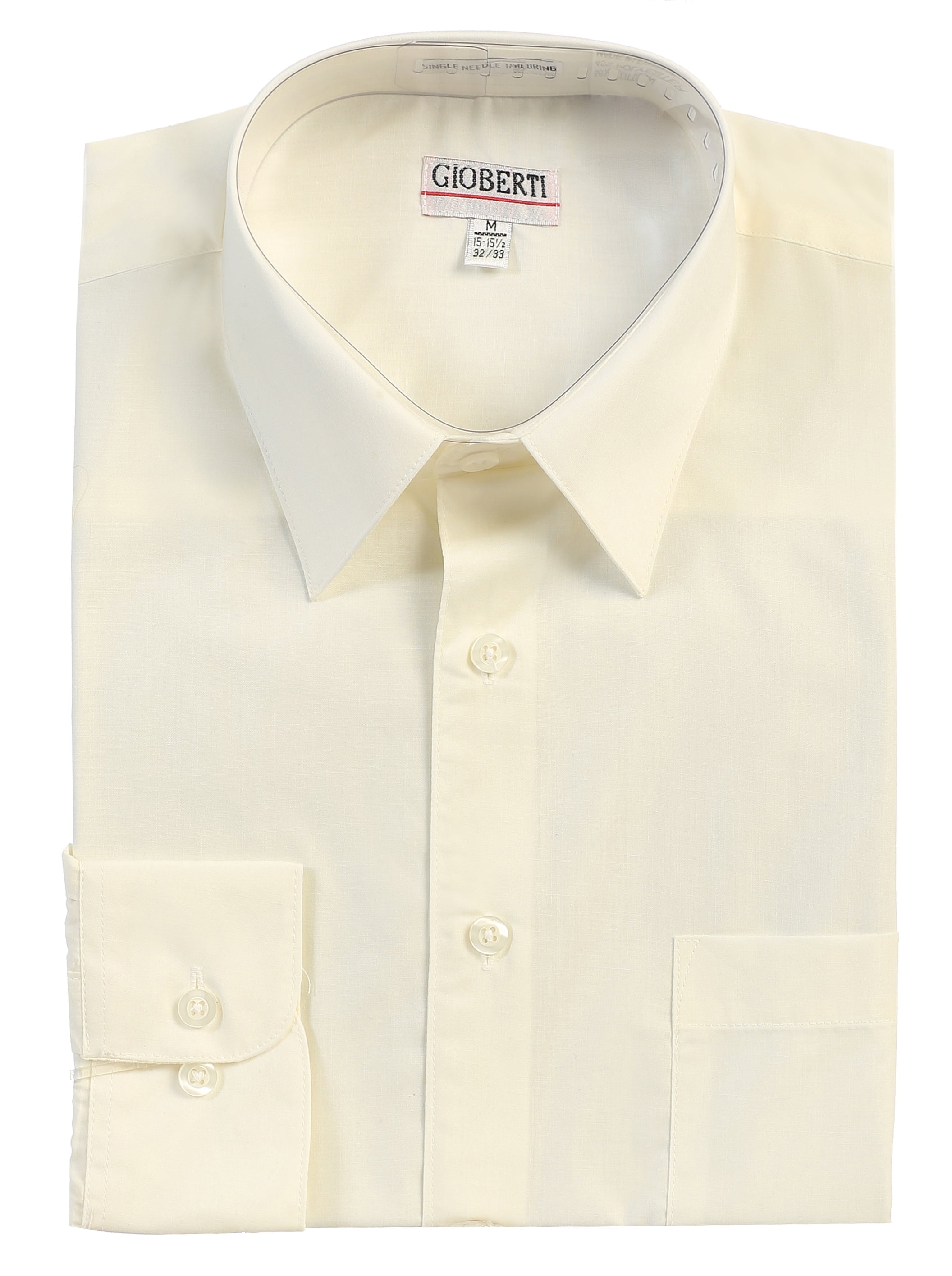 Gioberti Men's Long Sleeve Solid Dress Shirt