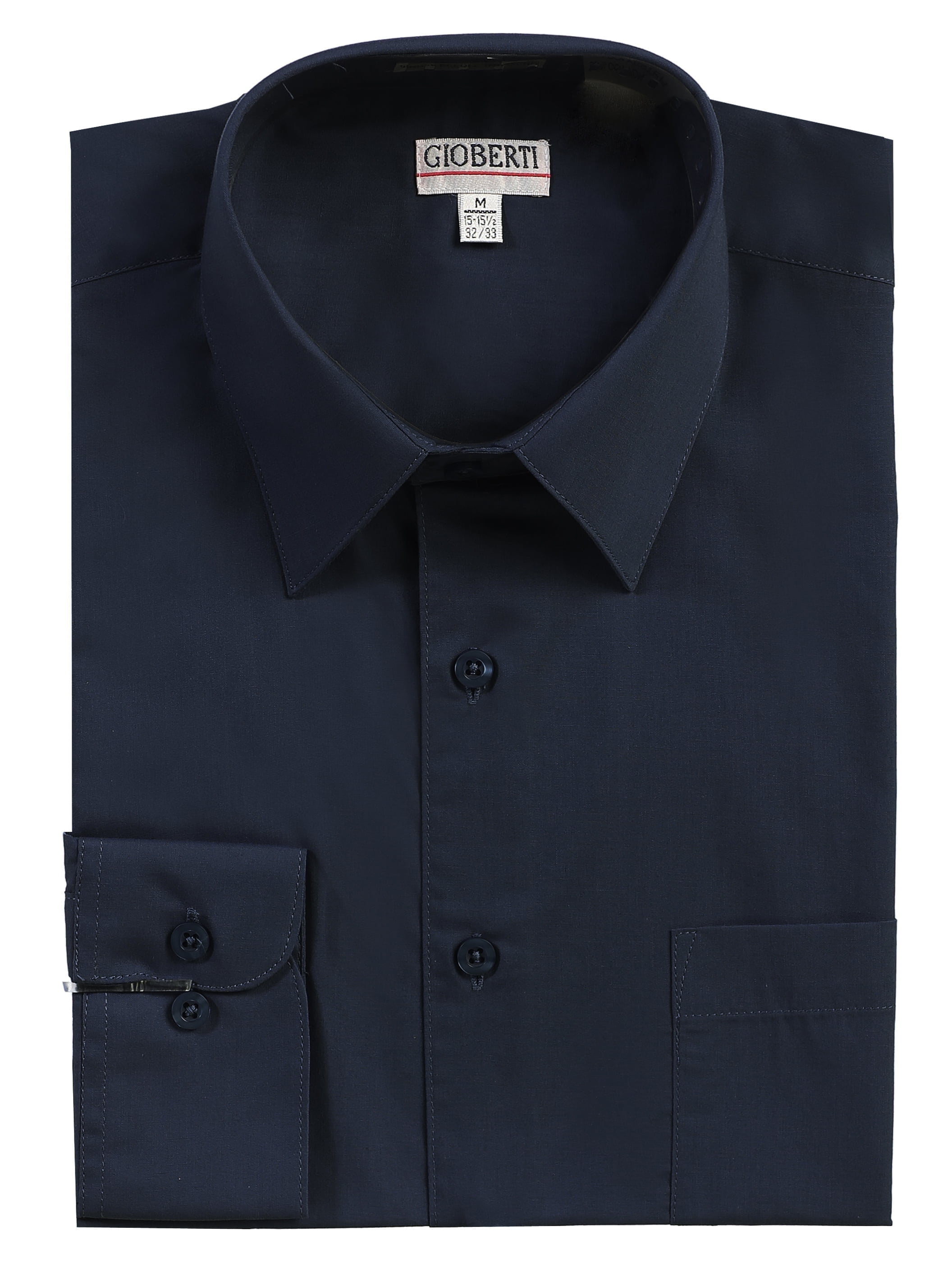 gioberti men's long sleeve solid dress shirt Gioberti Men's Long Sleeve Solid Dress Shirt